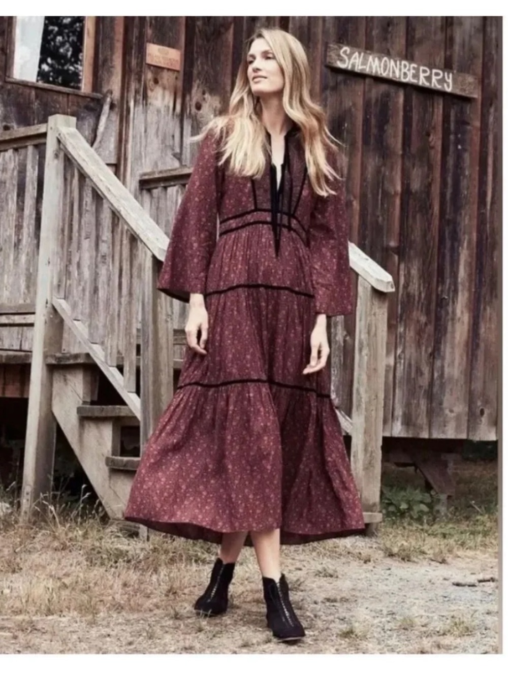 Doen Elix Burgundy Maxi Dress